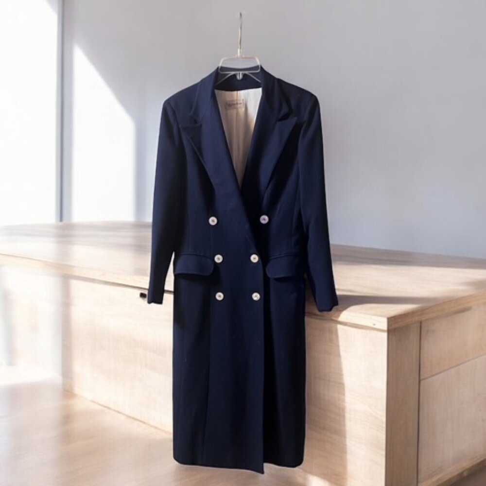 VINTAGE EVAN PICONE Full-Length Wool Blend Coat